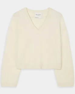 Marc O'Polo Pulls|Pull en Laine mélangée col V écru
