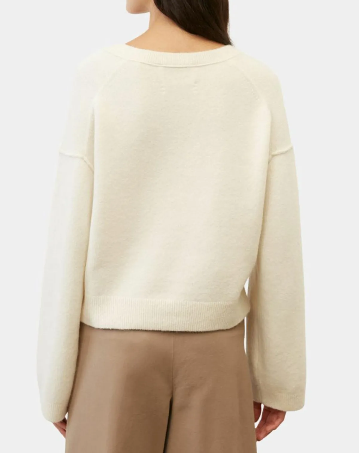 Marc O'Polo Pulls|Pull en Laine mélangée col V écru