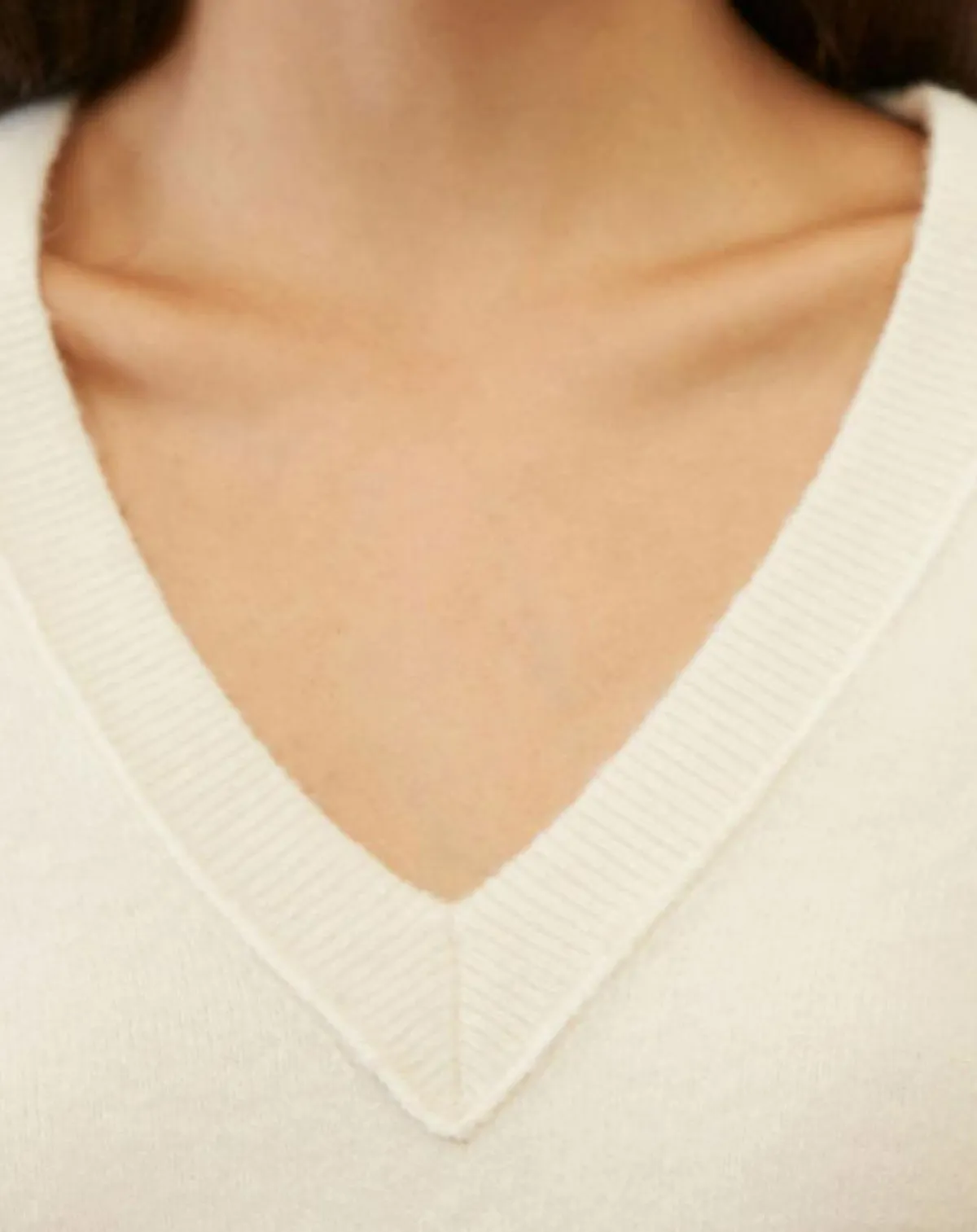 Marc O'Polo Pulls|Pull en Laine mélangée col V écru