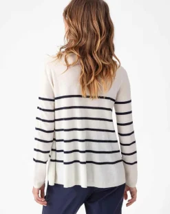 Indies Pulls|Pull en Laine mélangée Danae écru/marine