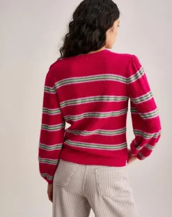 Bellerose Pulls|Pull en Laine mélangée Diout rayé rose