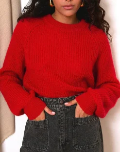 Garance Paris Pulls|Pull en Laine mélangée Givre rouge