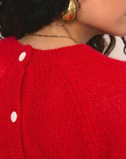 Garance Paris Pulls|Pull en Laine mélangée Givre rouge