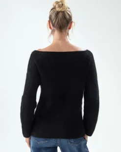 Indies Pulls|Pull en Laine mélangée Harmonie noir