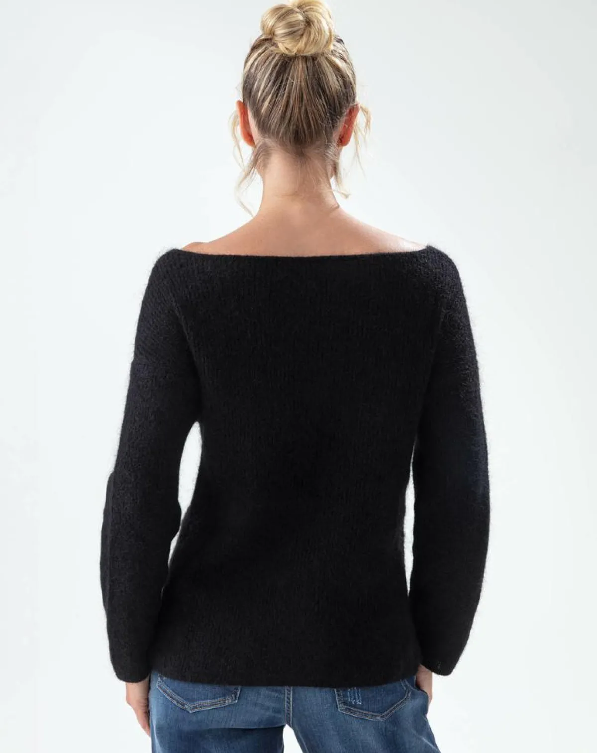 Indies Pulls|Pull en Laine mélangée Harmonie noir