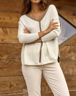 Lauren Vidal Pulls|Pull en Laine mélangée Kelya écru