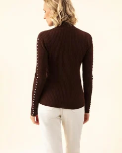 Indies Pulls|Pull en Laine mélangée Kris chocolat