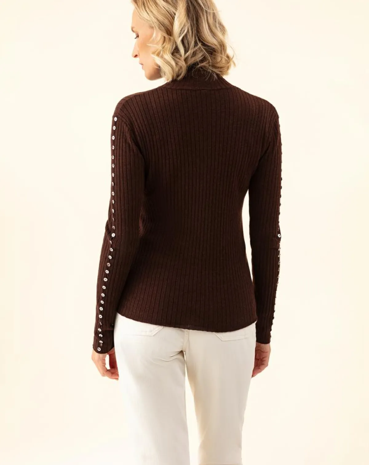 Indies Pulls|Pull en Laine mélangée Kris chocolat