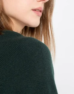 Marc O'Polo Pulls|Pull en Laine mélangée manches raglans vert foncé