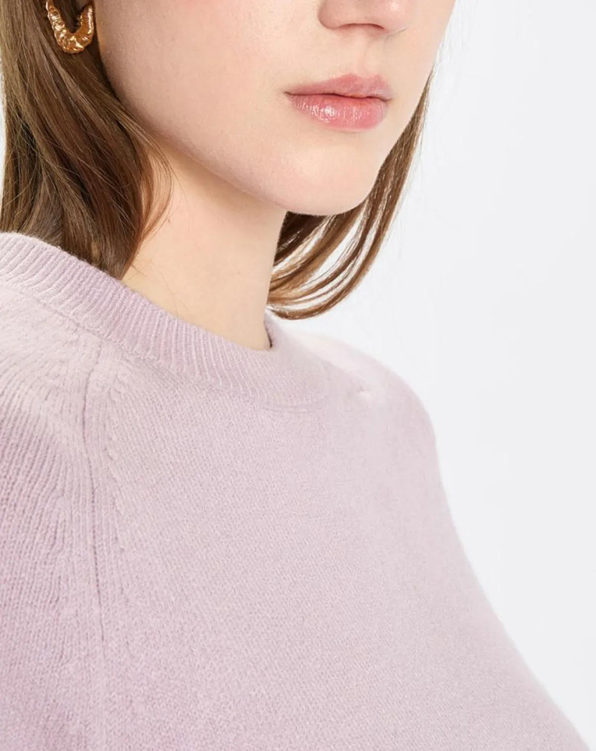 Marc O'Polo Pulls|Pull en Laine mélangée manches raglans violet clair