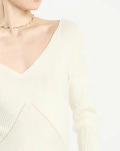 Zapa Pulls|Pull en Laine mélangée Nelia écru