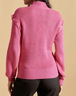 Belair Pulls|Pull en Laine mélangée Pop rose