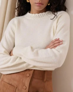 Garance Paris Pulls|Pull en Laine mélangée Tiziri écru