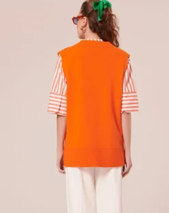 Tara Jarmon Pulls|Pull en Laine mérinos & Alpaga orange