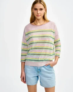 Bellerose Pulls|Pull en Lin mélangé Neep stripe c