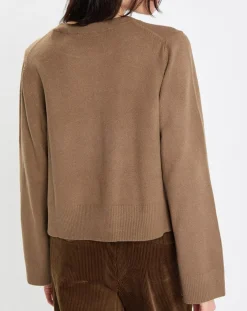 Marc O'Polo Pulls|Pull en Maille de coton stretch Basique marron