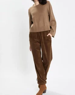 Marc O'Polo Pulls|Pull en Maille de coton stretch Basique marron