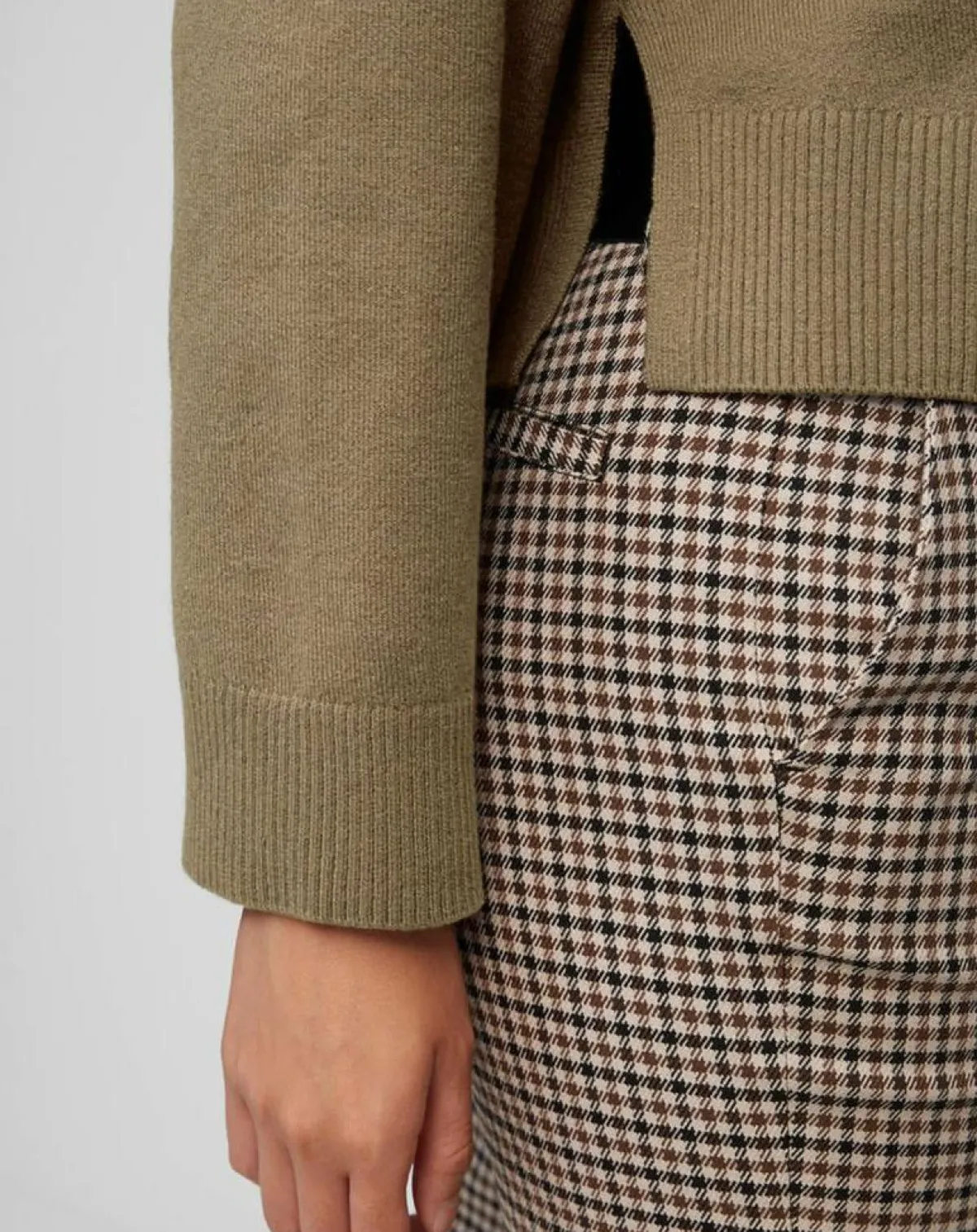 Marc O'Polo Pulls|Pull en Maille de coton stretch Basique marron