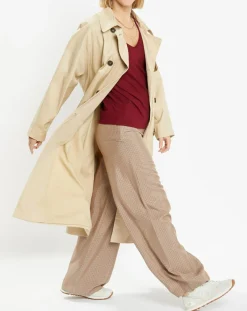 Galeries Lafayette Pulls|Pull en Maille fine col V Fya bordeaux