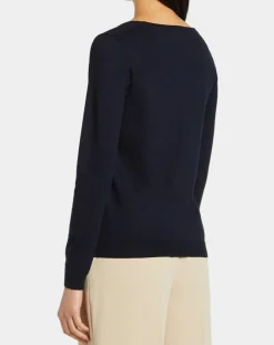 Galeries Lafayette Pulls|Pull en Maille fine Fya col rond bleu marine