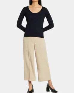 Galeries Lafayette Pulls|Pull en Maille fine Fya col rond bleu marine