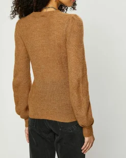 Esprit Pulls|Pull en Maille mélangée torsades marron clair