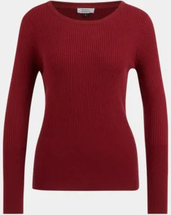 Galeries Lafayette Pulls|Pull en Maille stretch Franck ajusté bordeaux