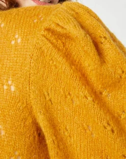 Manoush Pulls|Pull en Mohair & Alpaga mélangés Chamallow ocre