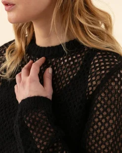 Indies Pulls|Pull en Mohair & Laine mélangés Meryl noir