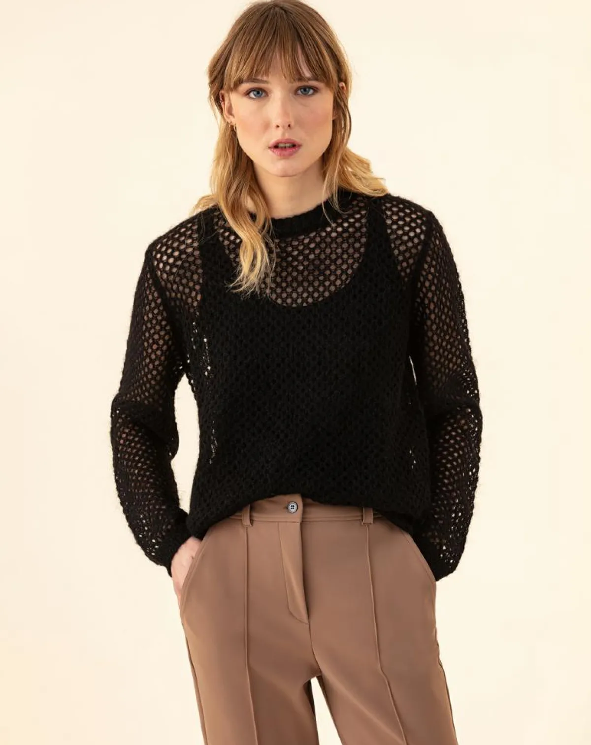 Indies Pulls|Pull en Mohair & Laine mélangés Meryl noir