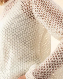 Indies Pulls|Pull en Mohair & Laine mélangés Meryl écru