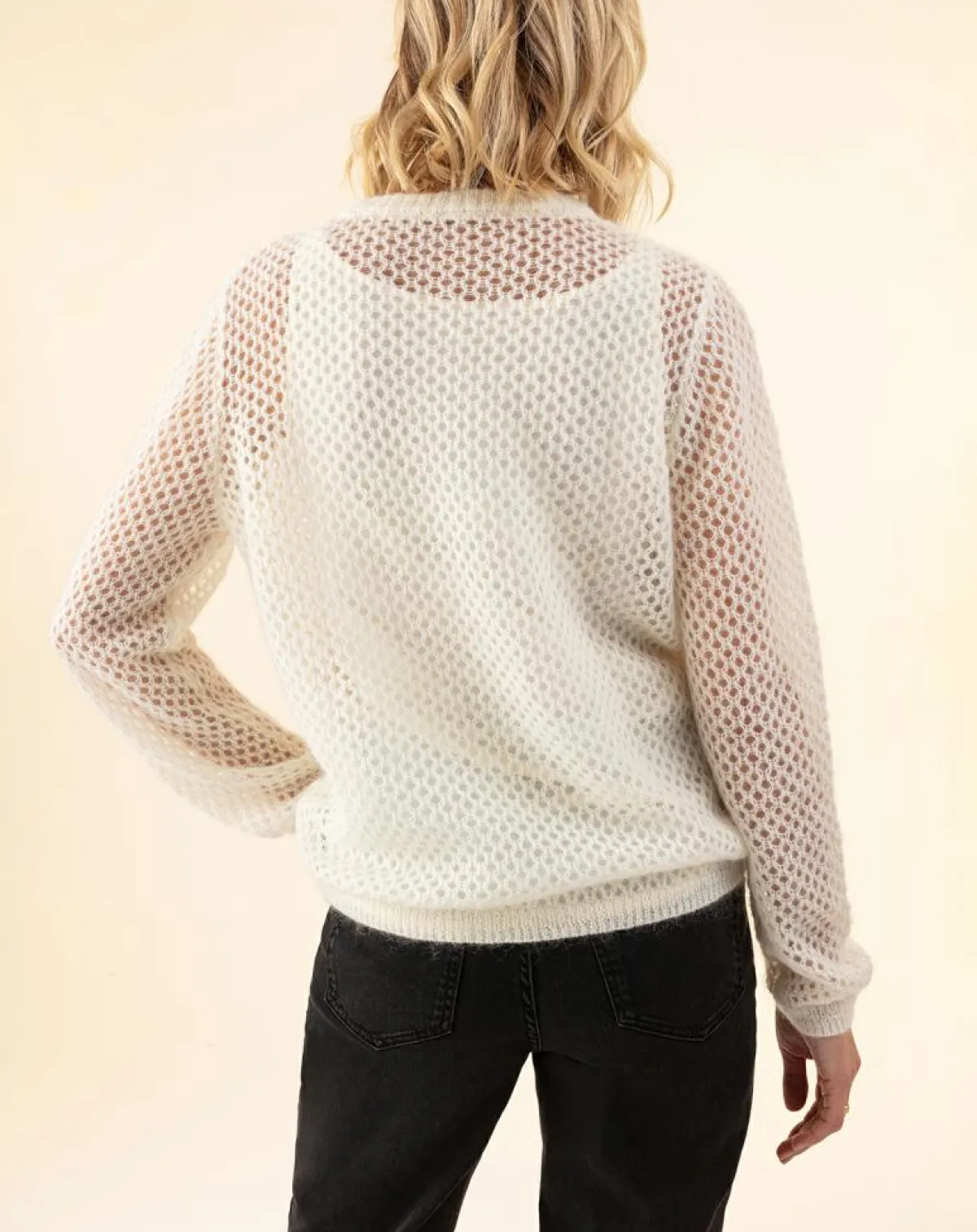 Indies Pulls|Pull en Mohair & Laine mélangés Meryl écru