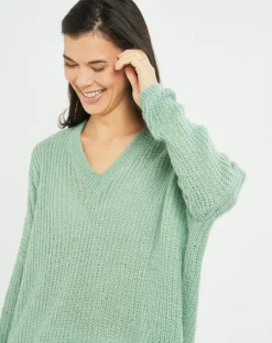 Lauren Vidal Pulls|Pull en Mohair mélangé Anouk vert