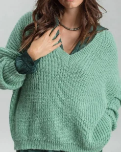 Lauren Vidal Pulls|Pull en Mohair mélangé Anouk vert