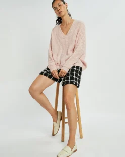 Lauren Vidal Pulls|Pull en Mohair mélangé Anouk rose pâle