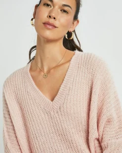 Lauren Vidal Pulls|Pull en Mohair mélangé Anouk rose pâle