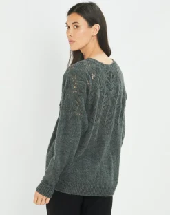 Lauren Vidal Pulls|Pull en Mohair mélangé Ella gris jade