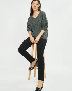 Lauren Vidal Pulls|Pull en Mohair mélangé Ella gris jade