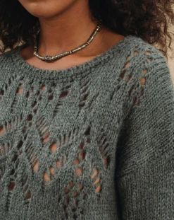 Lauren Vidal Pulls|Pull en Mohair mélangé Ella gris jade