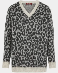 MaxMara Studio Pulls|Pull en Mohair mélangé Fiumana écru