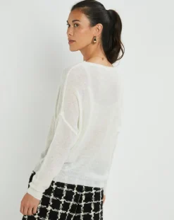 Lauren Vidal Pulls|Pull en Mohair mélangé Milane écru