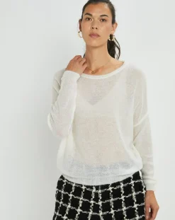 Lauren Vidal Pulls|Pull en Mohair mélangé Milane écru