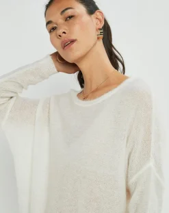 Lauren Vidal Pulls|Pull en Mohair mélangé Milane écru