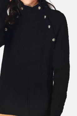 Assuili Sweats|Pull Encolure montante noir