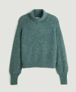 Rodier Pulls|Pull Francesca col roulé vert de gris