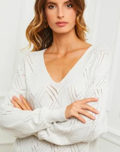 Fleur de cachemire Pulls|Pull Gabriella blanc