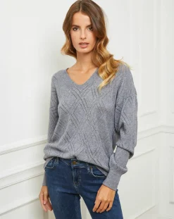 Fleur de cachemire Pulls|Pull Gabriella gris