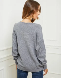 Fleur de cachemire Pulls|Pull Gabriella gris