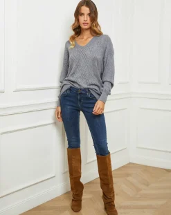 Fleur de cachemire Pulls|Pull Gabriella gris