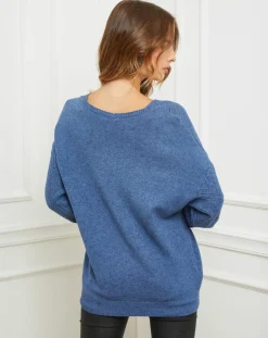 Fleur de cachemire Pulls|Pull Gabriella indigo